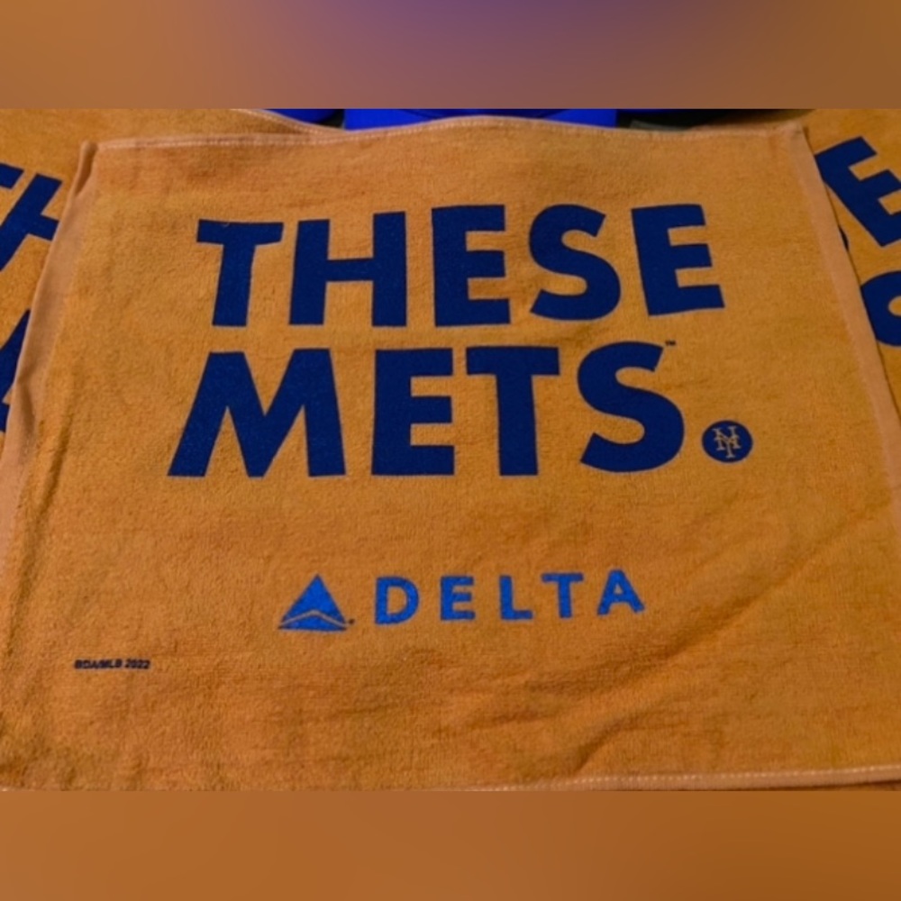 NEW Mets “THESE METS” Orange promo towel 100% Cotton